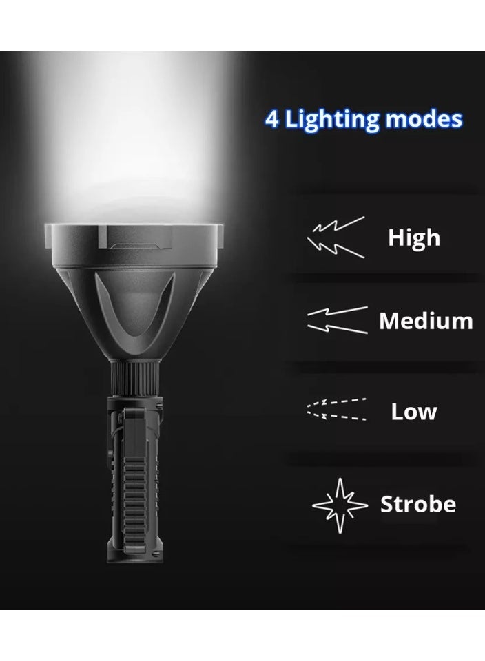 مصباح كشاف LED قابل لإعادة الشحن مع حامل ثلاثي القوائم ووظيفة بنك طاقة، شحن عبر منفذ USB. - Image 2